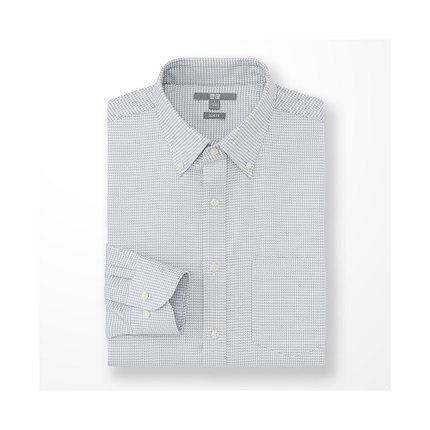 简约造型！UNIQLO优衣库精纺提花衬衫159461