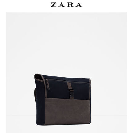 日常包！ZARA 男包 拼接斜背包 16520005009