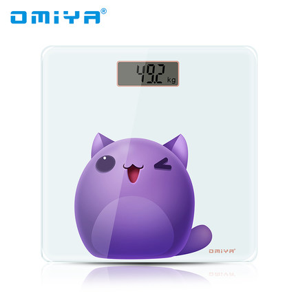 五年质保！omiya卡通精准电子称 体重秤家用称电子秤