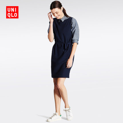 优雅！女装 提花连衣裙(无袖) 168988 优衣库UNIQLO
