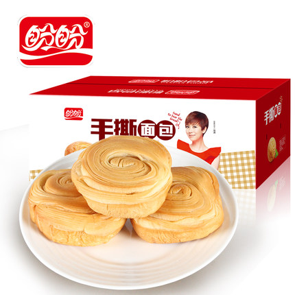 奶香浓郁！盼盼手撕面包整箱1000g