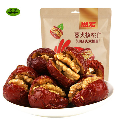 新疆特产！思宏红枣夹核桃仁500g
