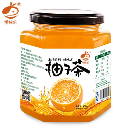 限时秒杀！常柚乐蜂蜜柚子茶460g*1瓶