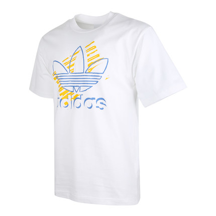 adidas阿迪三叶草男子圆领印花T恤