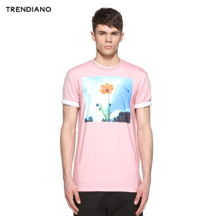 清新配色！TRENDIANO 男款印花短袖3152021190