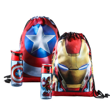 粉丝必备！影时光美国队长3随手杯抽绳包两件套