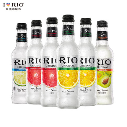 入口果香！RIO锐澳5度本味鸡尾酒预调酒套餐洋酒275ml*6瓶！