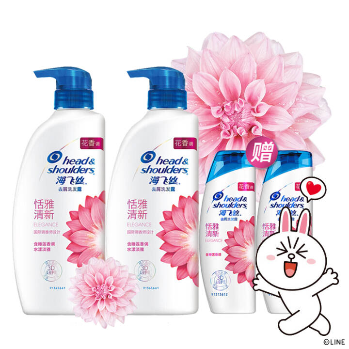 海飞丝洗发水套装450ml*2+80ml*2（2套）