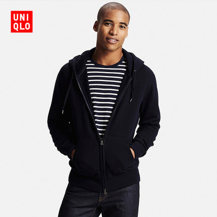 应季百搭！男装 连帽拉链运动开衫(长袖) 164200 优衣库UNIQLO
