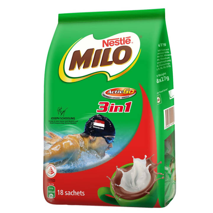 雀巢 美禄 3合1牛奶可可粉冲饮 27g*18袋*4件