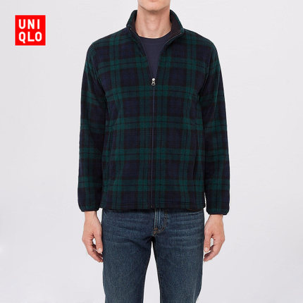 双11好价！优衣库 印花摇粒绒拉链茄克 135357