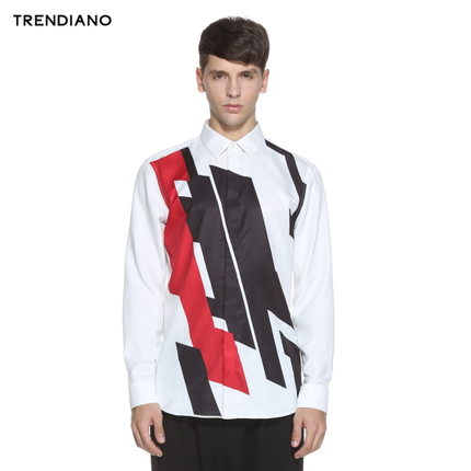 新低！TRENDIANO 男子撞色长袖衬衫3153013070