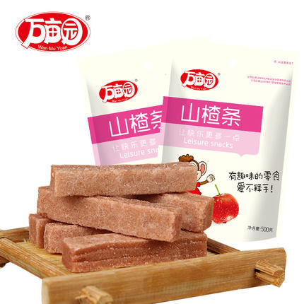 酸甜美味！万亩园山楂条500g*2袋
