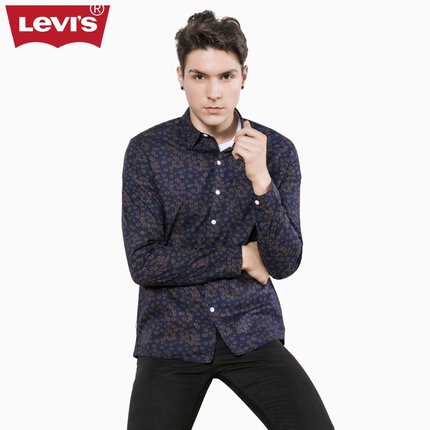 历史好价！李维斯California系列男士印花翻领长袖衬衫34449-0016