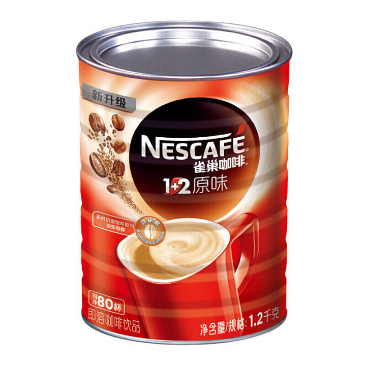 雀巢 微研磨咖啡1+2原味 1.2kg*2罐