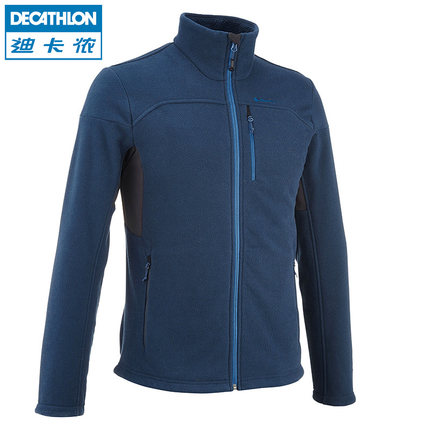 绿色款好价！迪卡侬QUECHUA户外抓绒衣外套