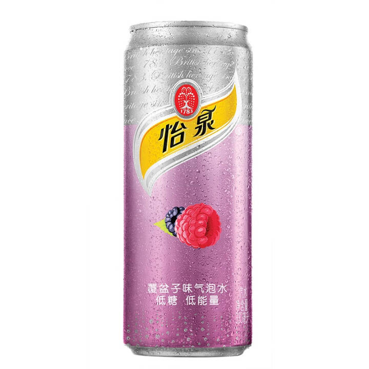 可口可乐 怡泉 覆盆子味 气泡水 330ml*24罐*2