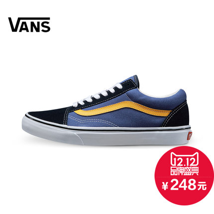 双12预售！VANS 蓝色低帮男鞋运动鞋OldSkool|VN-0SDI7FB