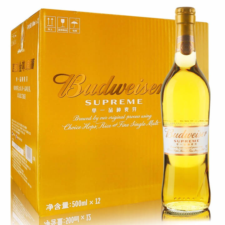 百威金尊啤酒中餐黄啤的新美食主义 大瓶装 十二支装