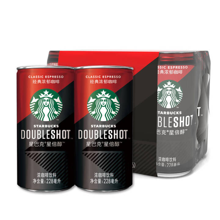 星巴克星倍醇 经典浓郁咖啡味 咖啡饮料 228ml*6罐