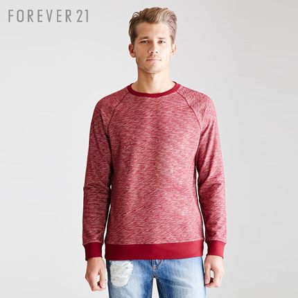 大减价！MEN男士混色插肩长袖运动衫 FOREVER21男装