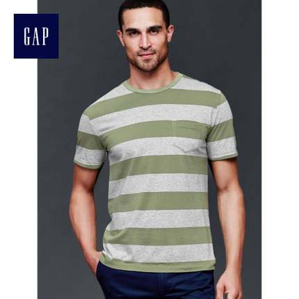 近期好价！Gap百搭条纹多选单袋短袖圆领套头T恤200655