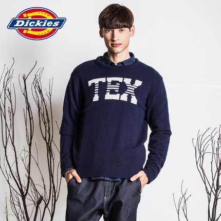 历史好价！Dickies嵌花字母圆领毛衣154M30WD02