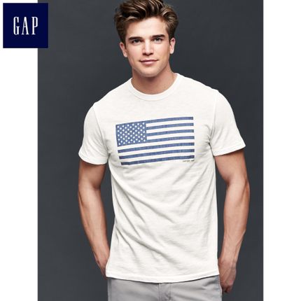 美式风格！Gap纯棉个性旗帜印花短袖T恤198867
