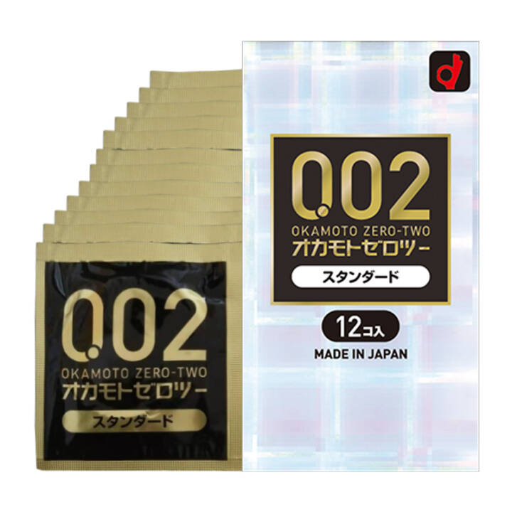 冈本002标准装超薄安全套12只装