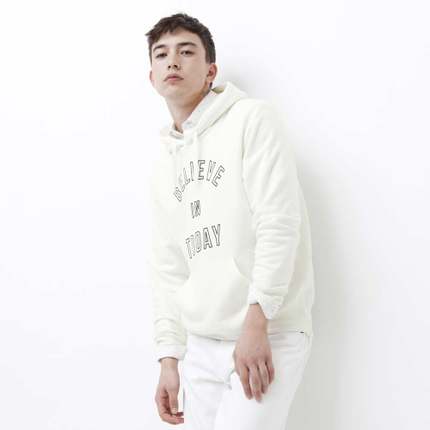 新低！极优GU 男装 印花连帽套头衫 274102