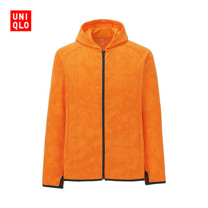 舒适轻盈！优衣库Dry EX印花拉链连帽开衫171197