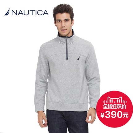 双11预告！Nautica诺帝卡ESQ半开襟立领卫衣K43290EC