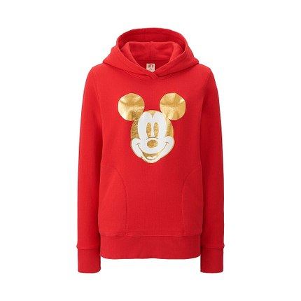 简约潮流！优衣库 女装CNY连帽运动衫 167061