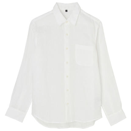 多色可选！无印良品 16SC201 男士亚麻衬衫