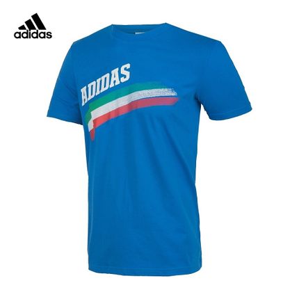 动感设计！adidas阿迪达斯男子短袖T恤D89128