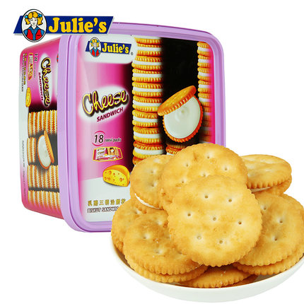 好吃不胖！Julie's茱蒂丝起士夹心饼干504g
