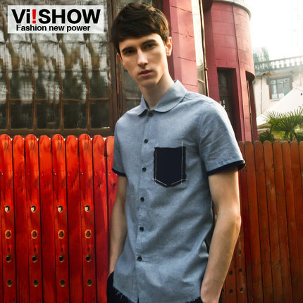 季末狂扫!viishow夏款短袖衬衫男