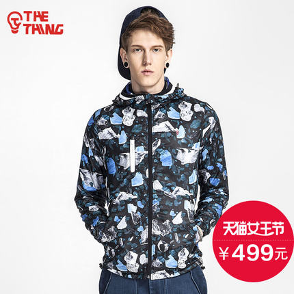 领券好价！THETHING 男士潮流连帽夹克