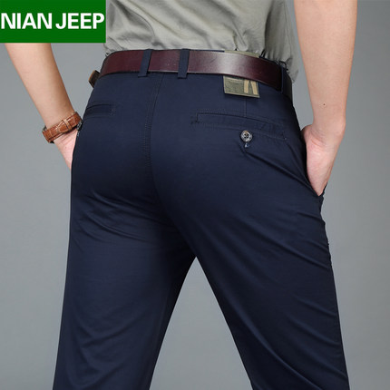 款式经典！NIANJEEP吉普盾男士纯棉直筒休闲长裤GZNJ8951