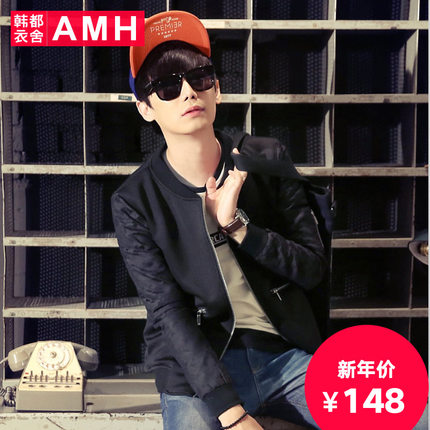 简约时尚！AMH新款棒球领长袖夹克外套OE5138