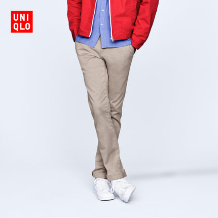 休闲百搭！UNIQLO优衣库高弹力无褶长裤167569