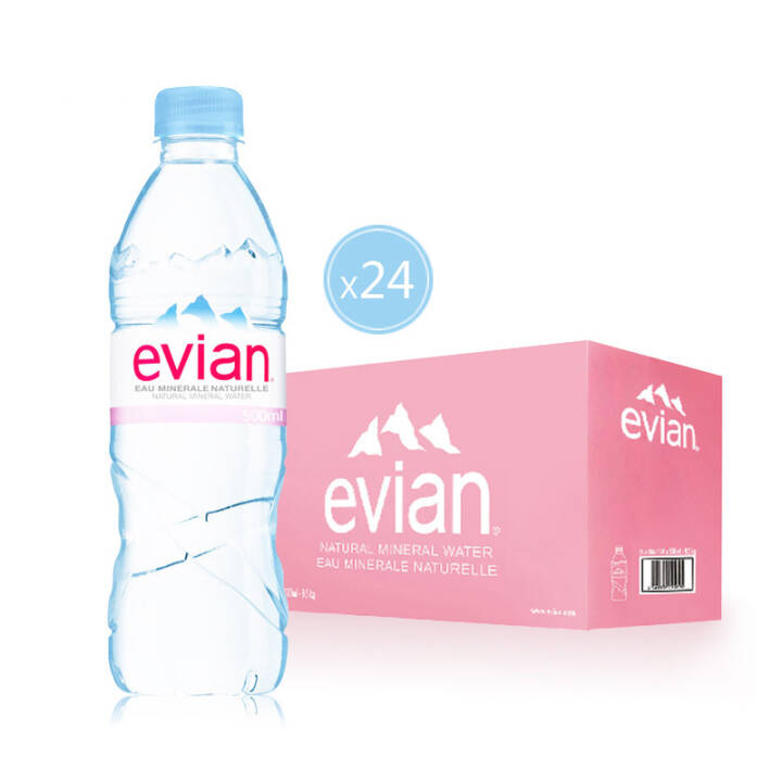 evian依云矿泉水整箱装500ml*24瓶