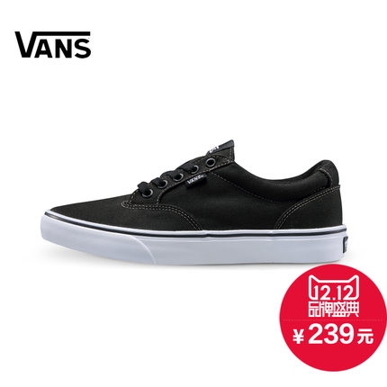 双12预售！VANS 男款低帮休闲帆布鞋VN-0VOB187/4K1