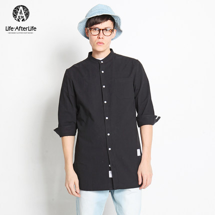 潮人一夏！Life&middot;After Life 男款弧摆简约七分袖衬衫