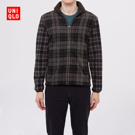 双11好价！优衣库 印花摇粒绒拉链茄克 135359