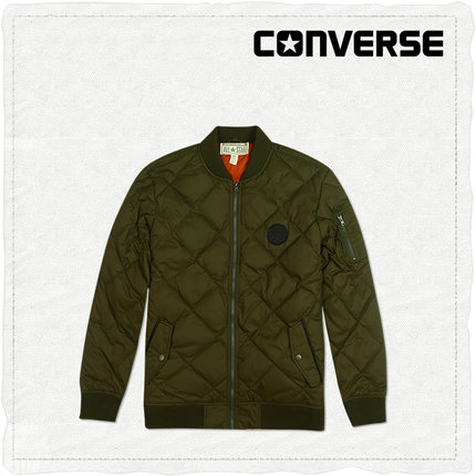 领券好价！CONVERSE 男款军装风棒球羽绒服  12474C