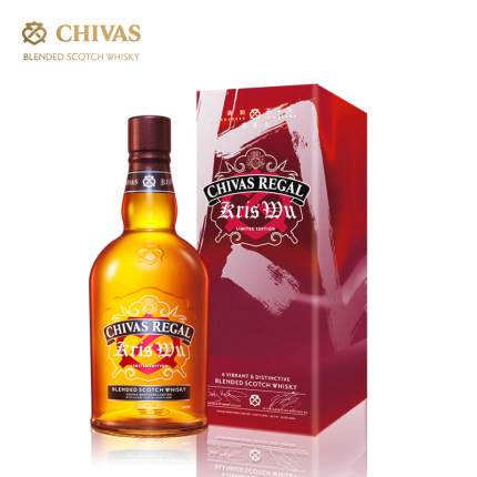 38好价！Chivas芝华士 x 吴亦凡限量版红盒威士忌700ml