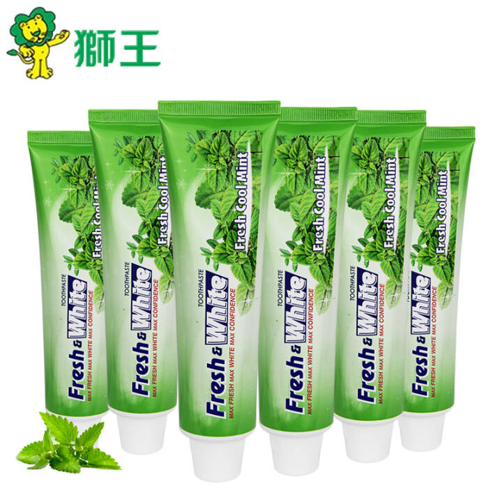 狮王 亮齿美白牙膏 清新薄荷 160g*6
