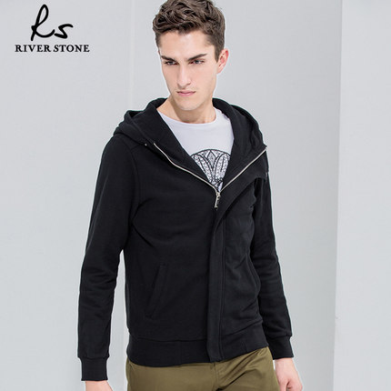清仓好价！RIVERSTONE 男款韩版连帽卫衣