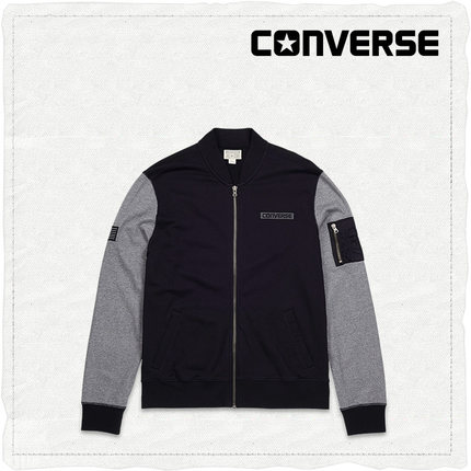 新低！CONVERSE 男士撞色拉链开衫12511C
